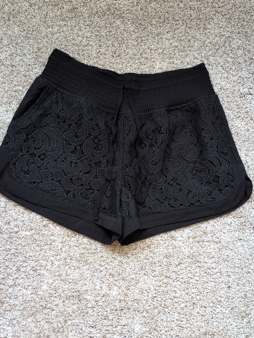 CAbi Black Lace Shorts